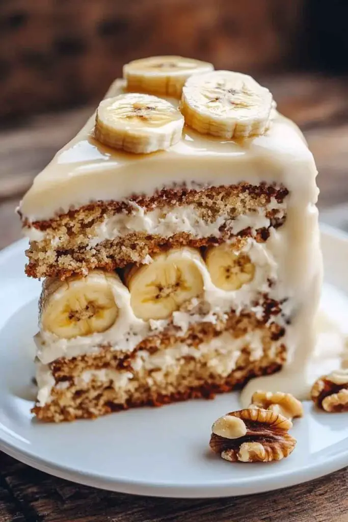banana Walnut Cream Cake Recipe