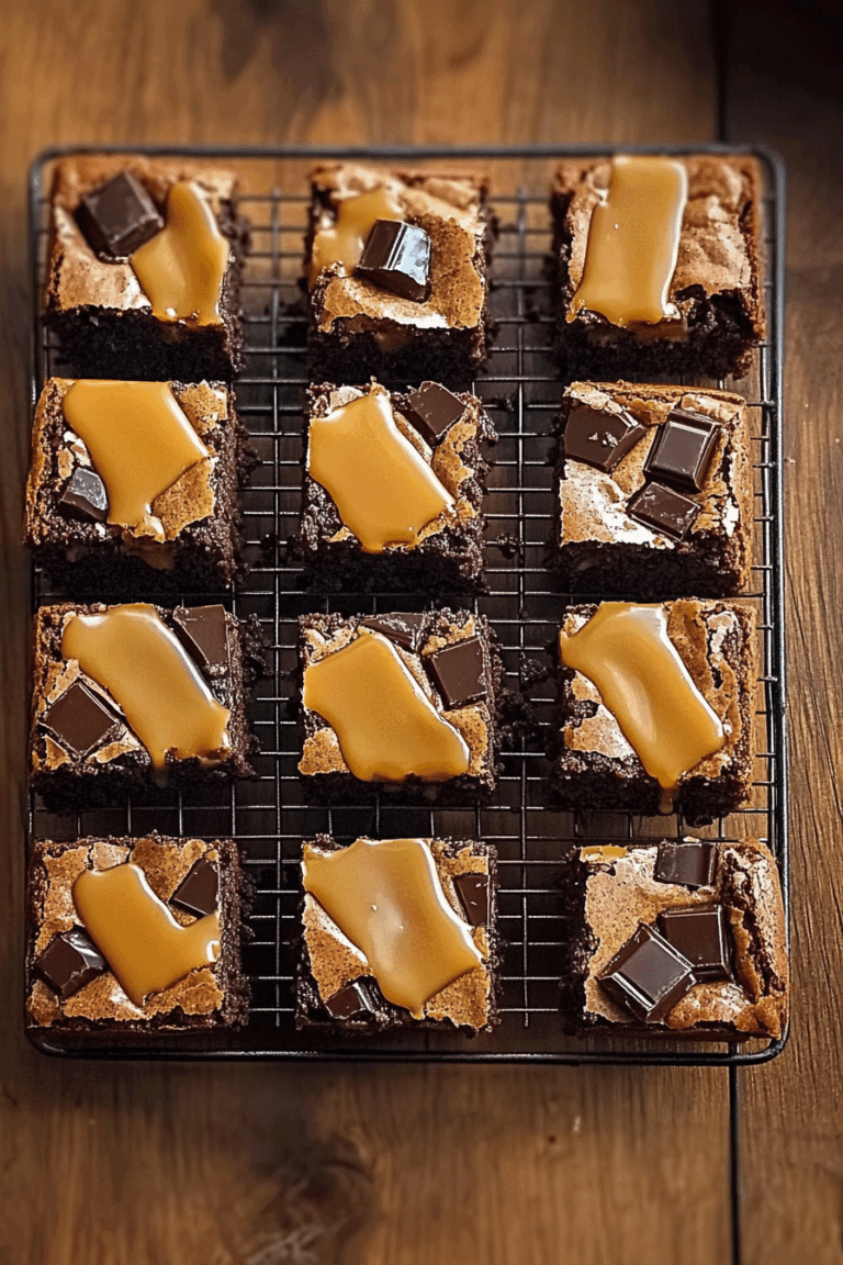 Caramel Chocolate Chunk Brownies