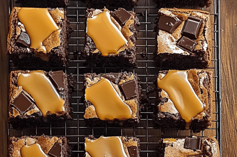 Caramel Chocolate Chunk Brownies