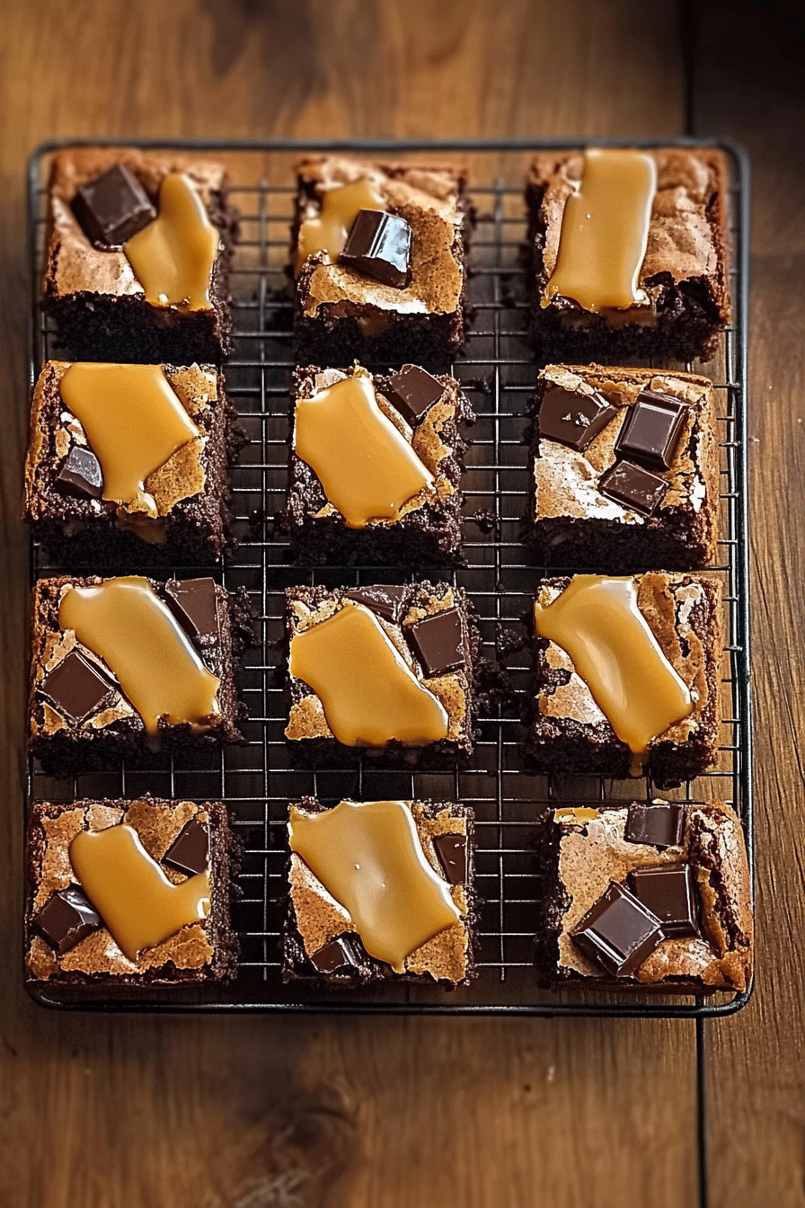 Caramel Chocolate Chunk Brownies