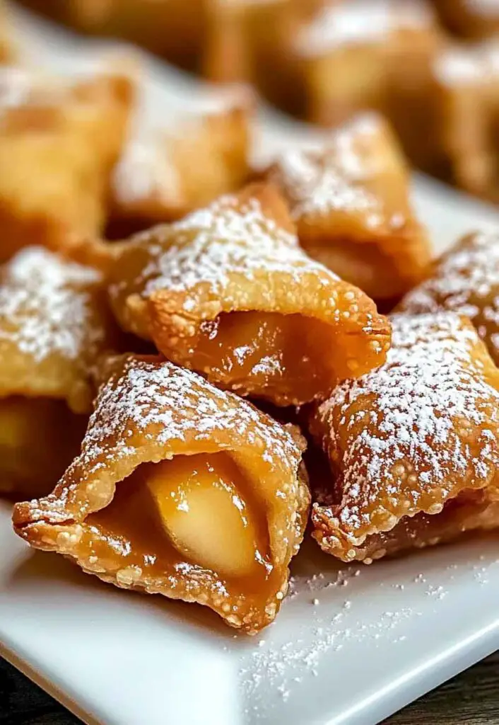 Crispy Wonton Apple Pie Bites Recipe