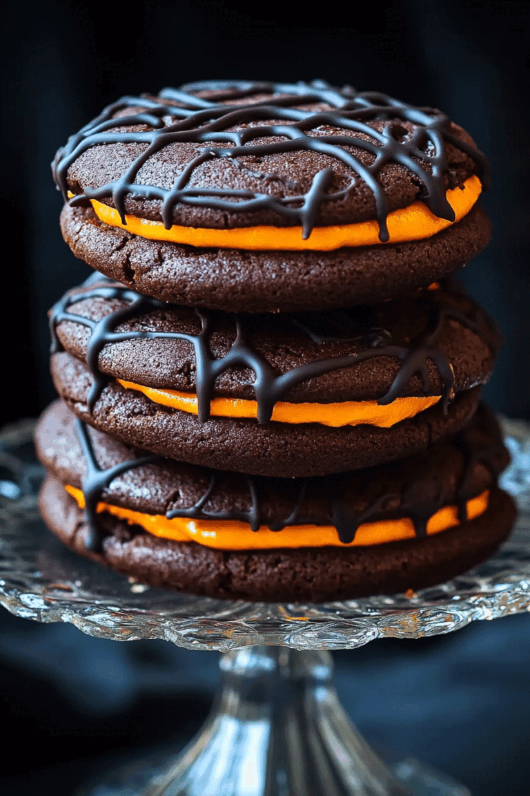 Halloween Whoopie Pies with Creamy Filling