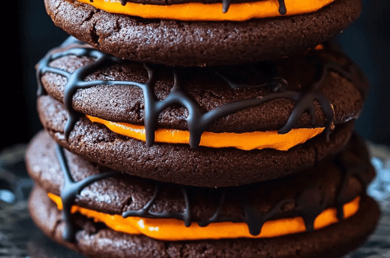 Halloween Whoopie Pies with Creamy Filling