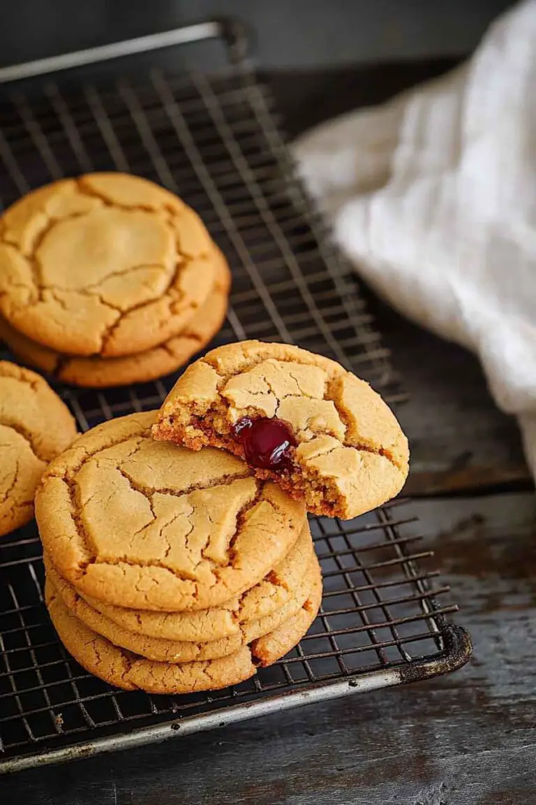 Peanut Butter Jelly Stuffed Cookies