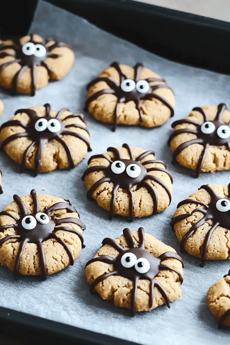 Peanut Butter Spider Cookies (Halloween)