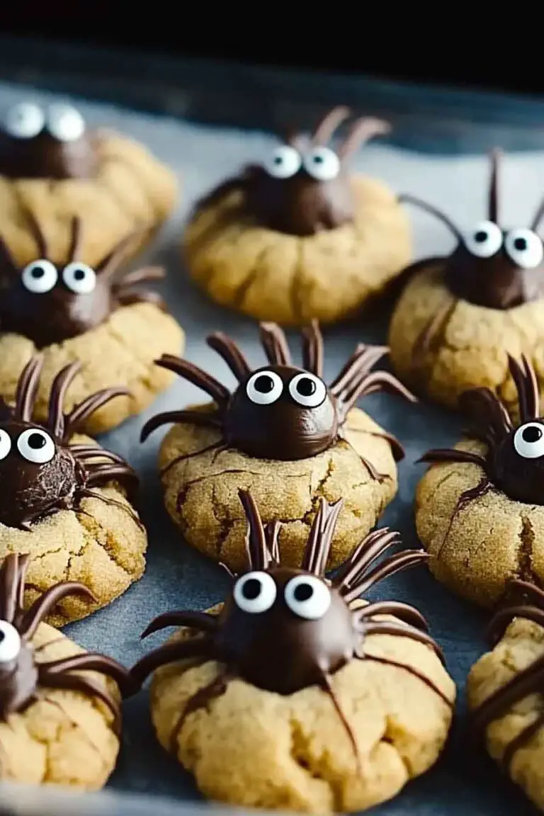 peanut Butter Spider Cookies Halloween