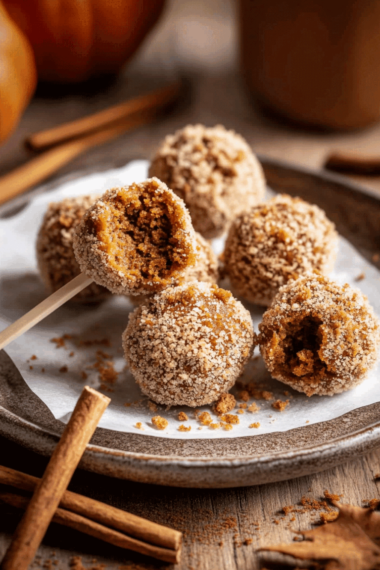 Pumpkin Spice Cake Pops Truffles