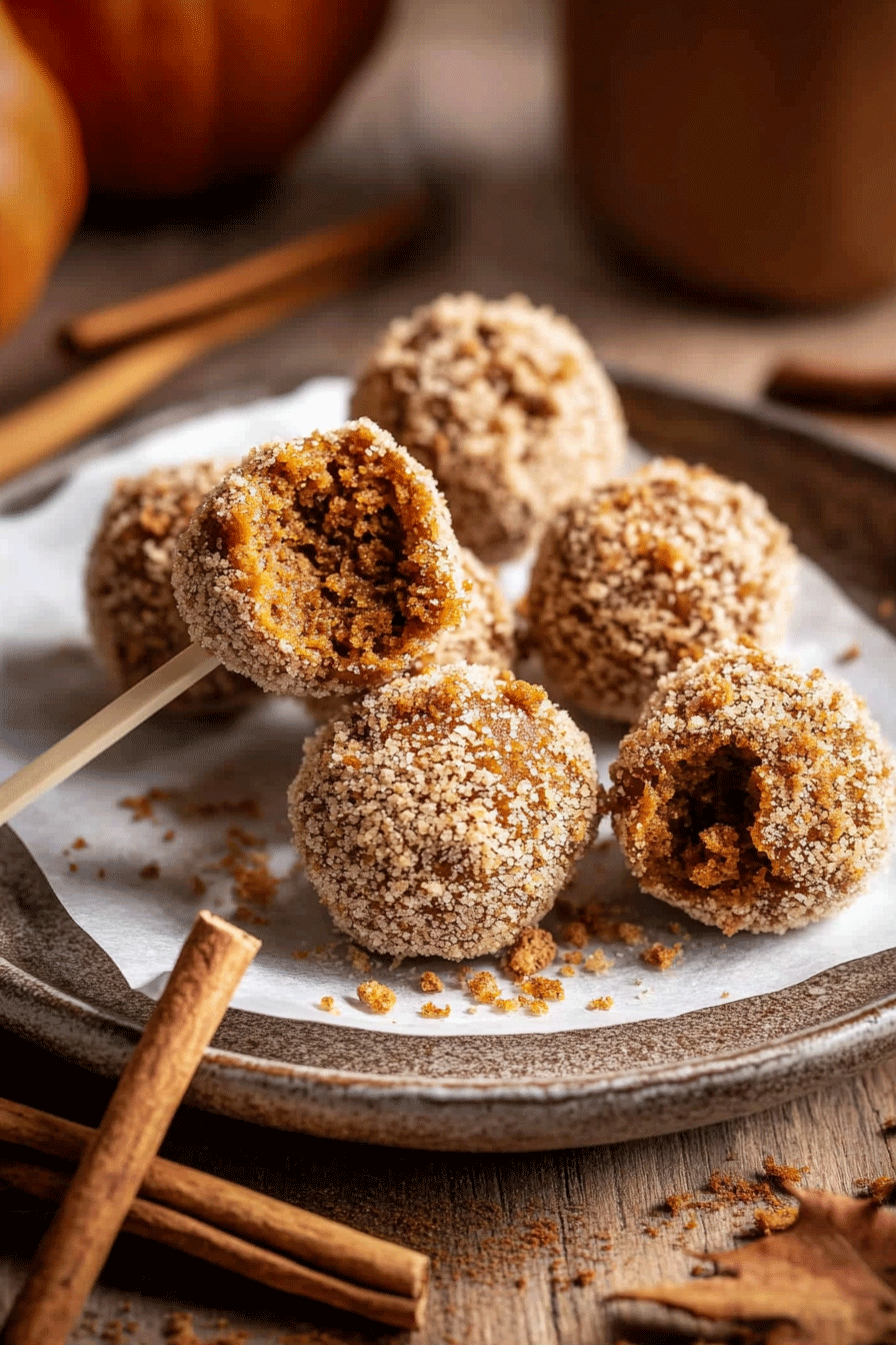 Pumpkin Spice Cake Pops Truffles