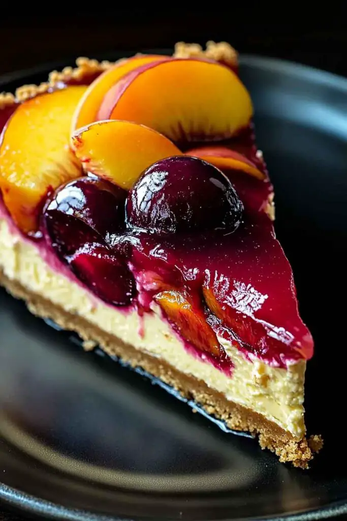 How to Make Summer Peach Plum Cheesecake