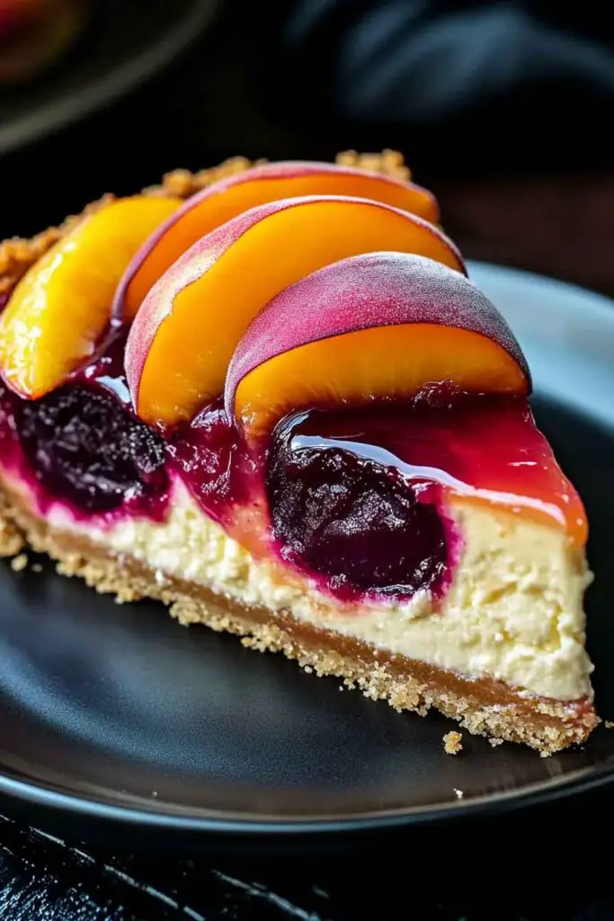 How to Make Summer Peach Plum Cheesecake