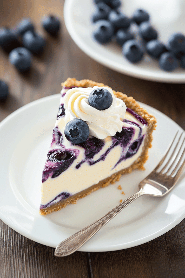 White Chocolate Blueberry Cheesecake