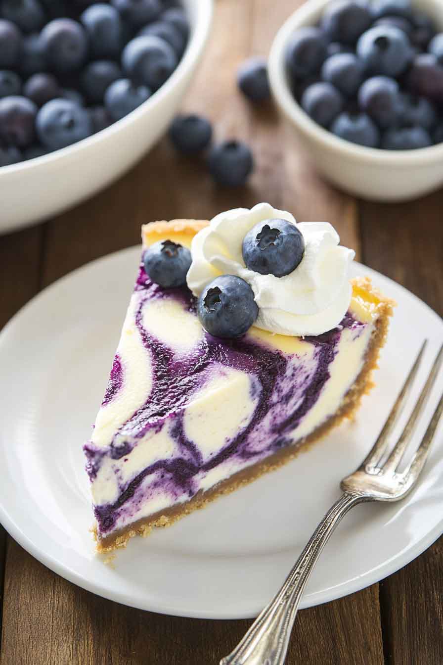White Chocolate Blueberry Cheesecake