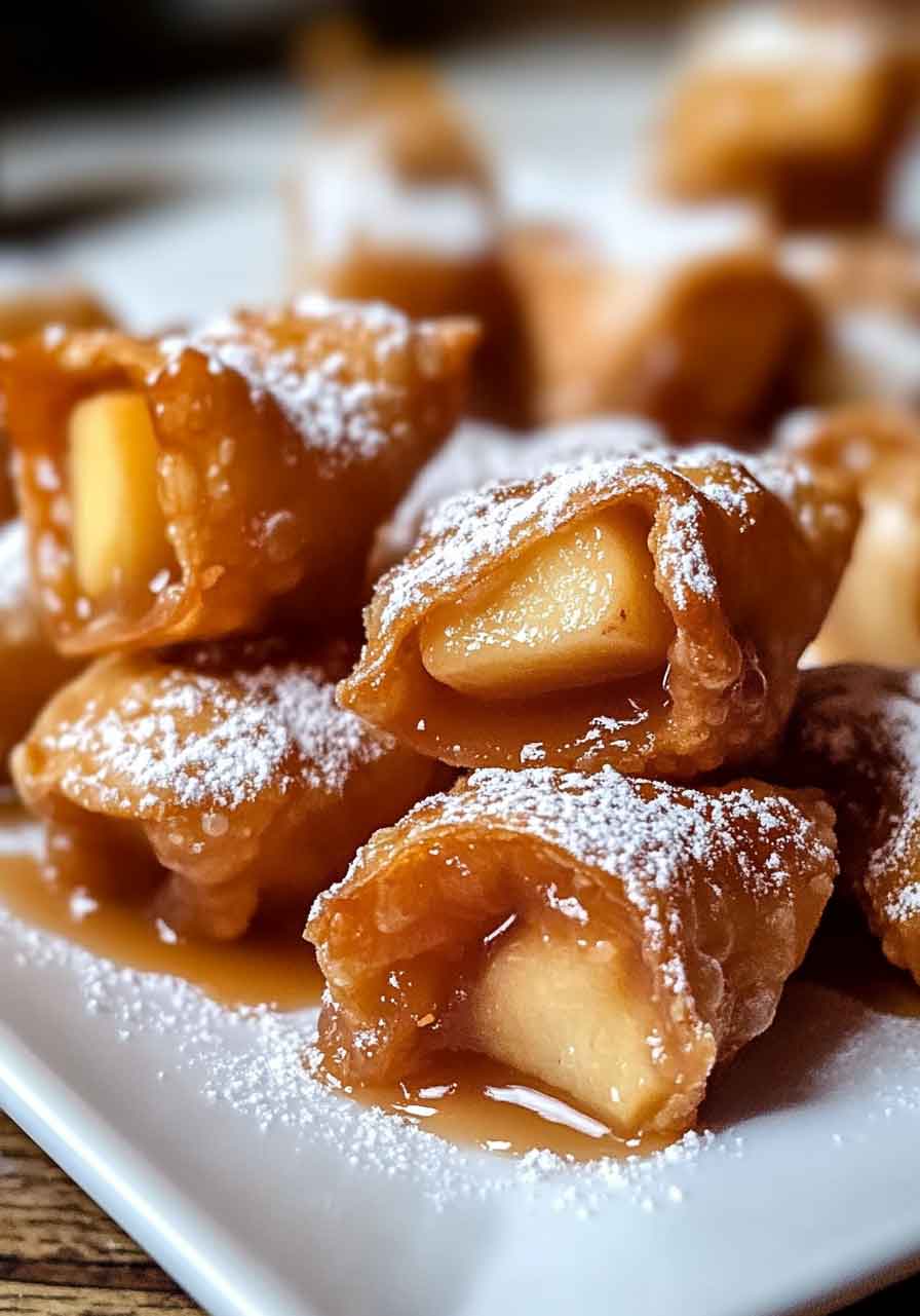 crispy Wonton Apple Pie Bites Recipe