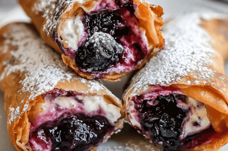 Blueberry Cream Cheese Egg Rolls