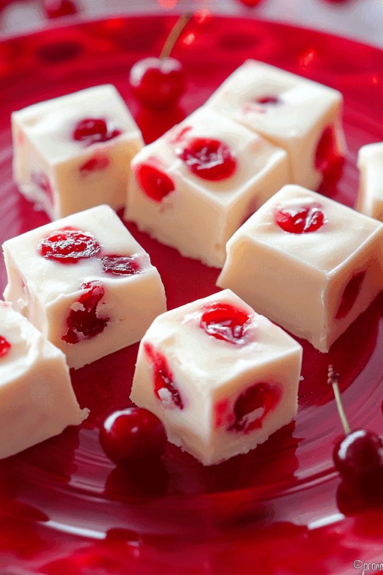 Cherry White Chocolate Fudge