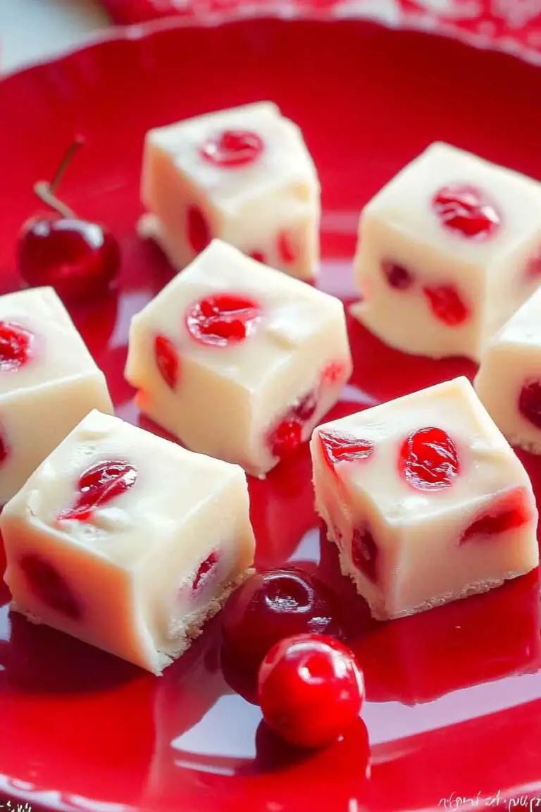 Cherry White Chocolate Fudge