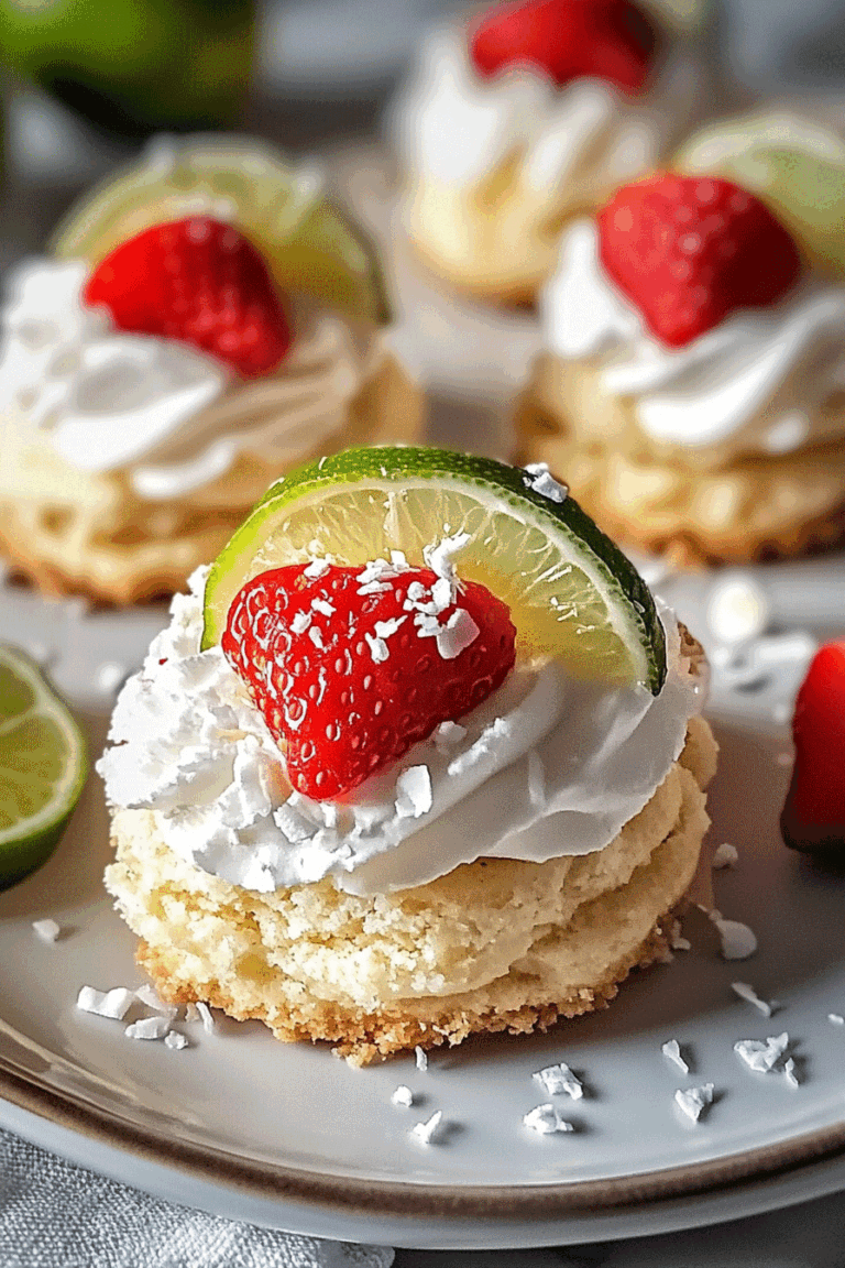 Coconut Lime Strawberry Shortcake Cookies