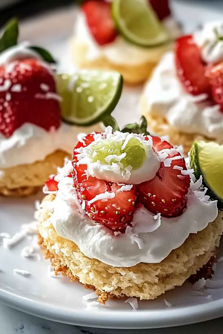 Coconut Lime Strawberry Shortcake Cookies