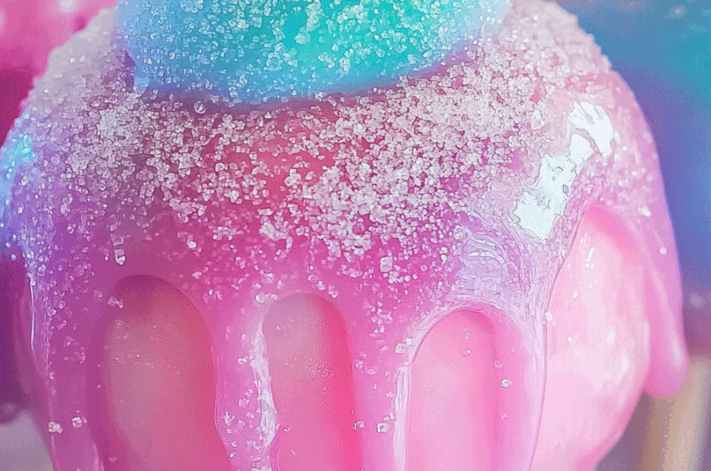 Colorful Candy Apples & Cotton Candy Fun