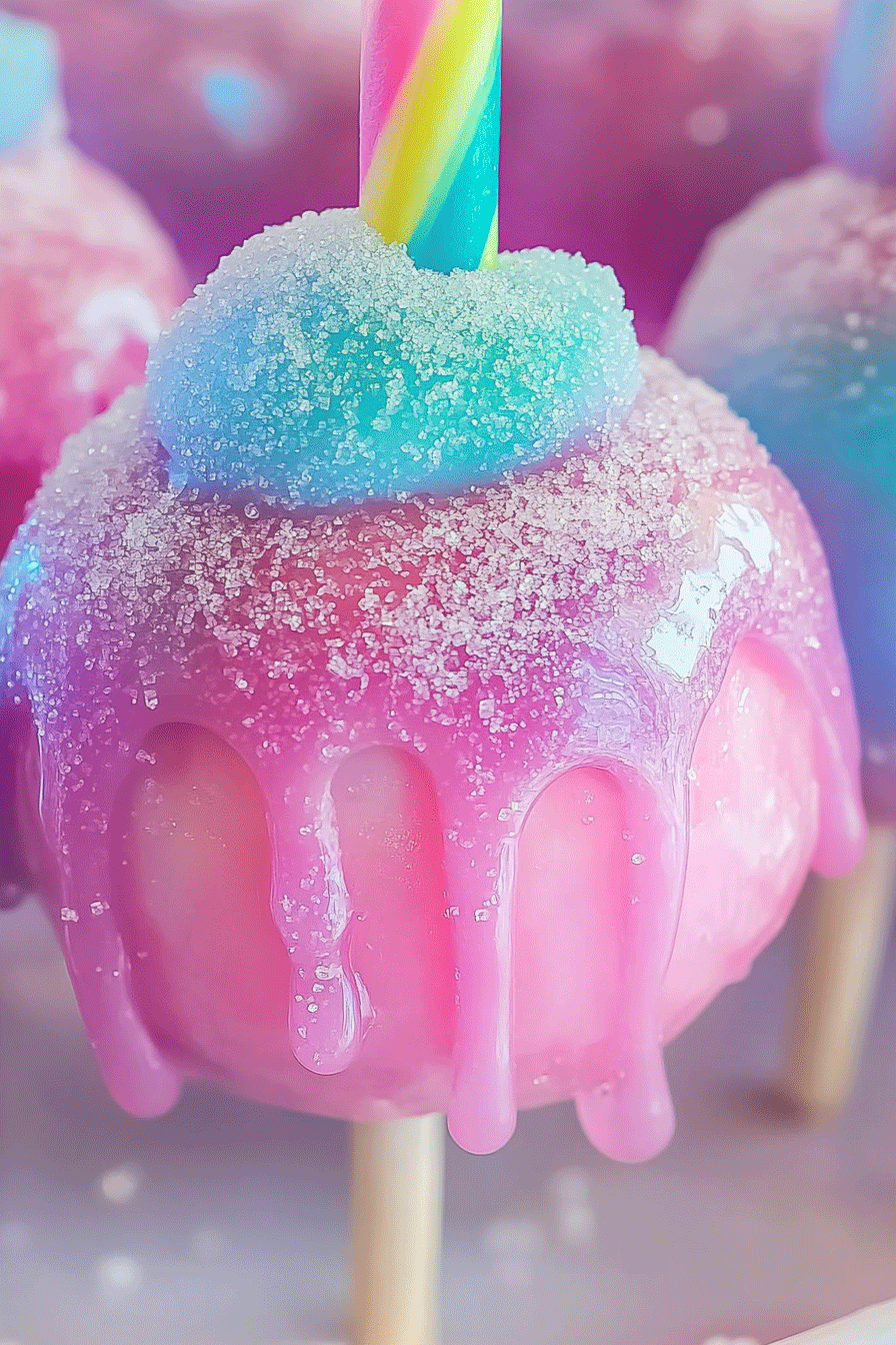 Colorful Candy Apples & Cotton Candy Fun
