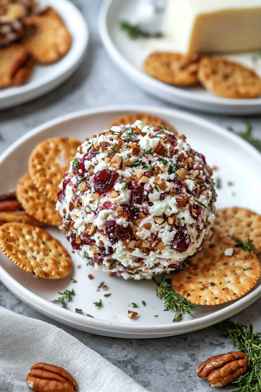 Cranberry Goat Cheese Balls