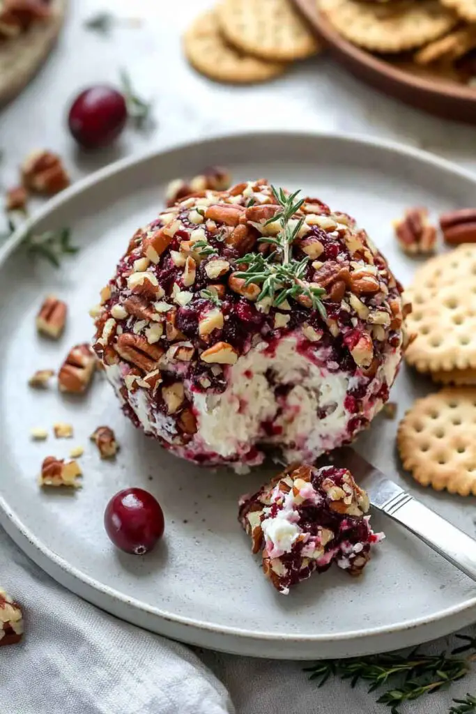 How to Make Cranberry Pecan Cheesecake Ball