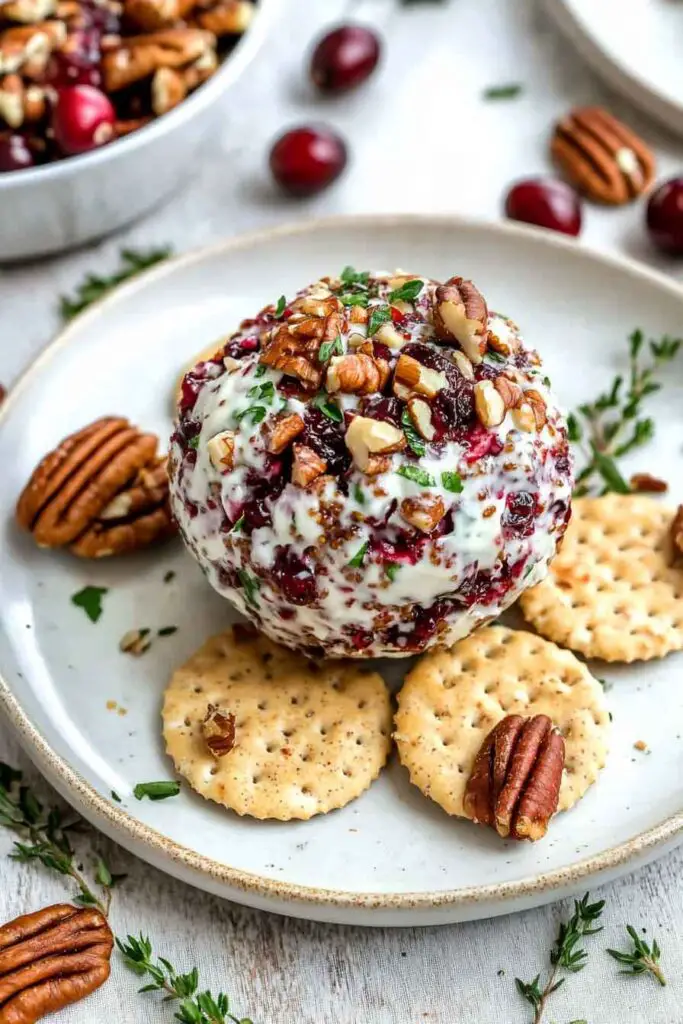 How to Serve Cranberry Pecan Cheesecake Ball