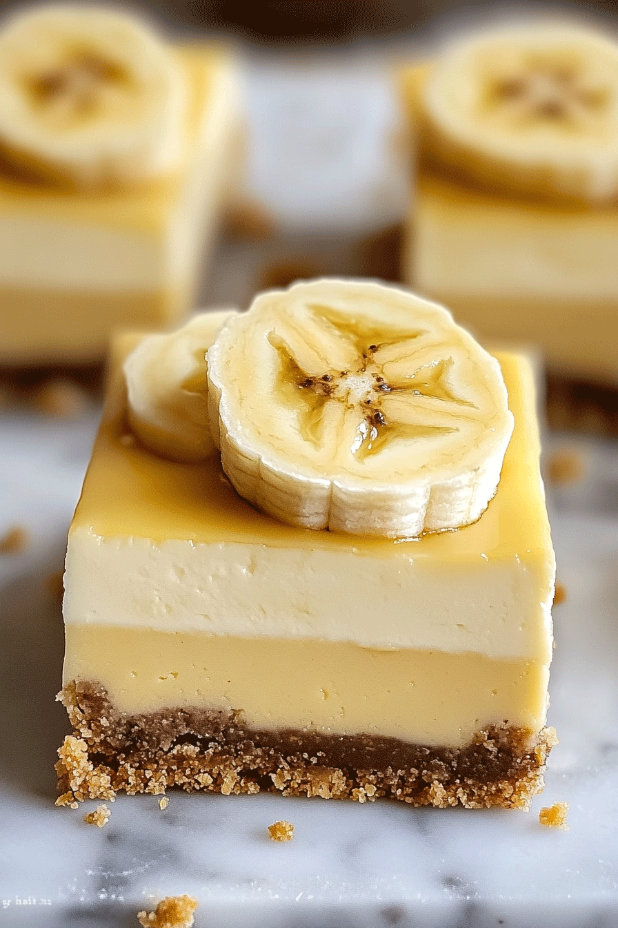 Creamy Banana Pudding Cheesecake Bars