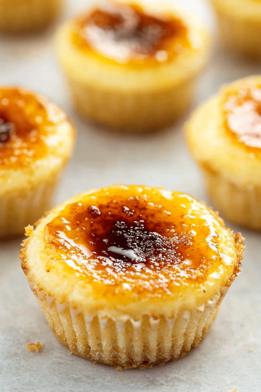 Creme Brulee Cheesecake Cupcakes