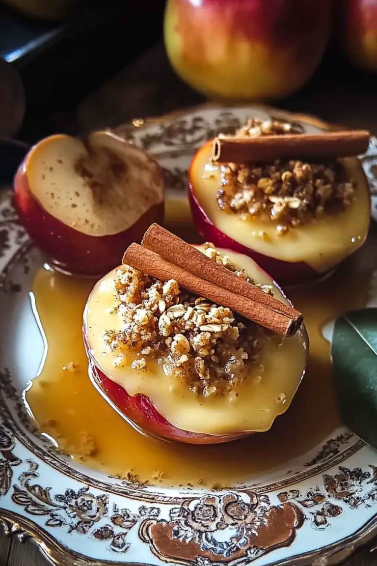 Custard Stuffed Baked Apples