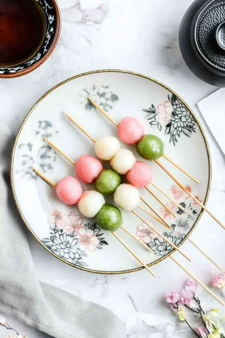 Easy Hanami Dango (Traditional Japanese Rice Dumplings)