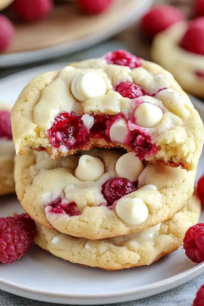 Raspberry White Chocolate Cookies