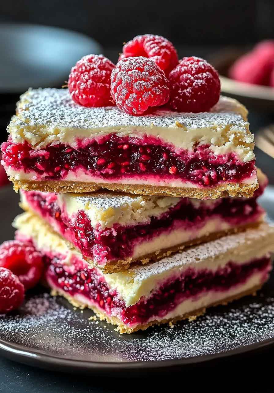 Heavenly Raspberry Cheesecake Bars