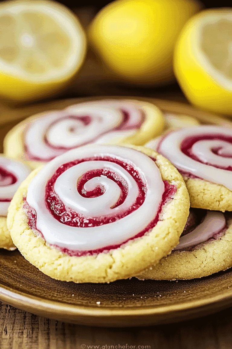 Heavenly Raspberry Lemon Swirl Cookies