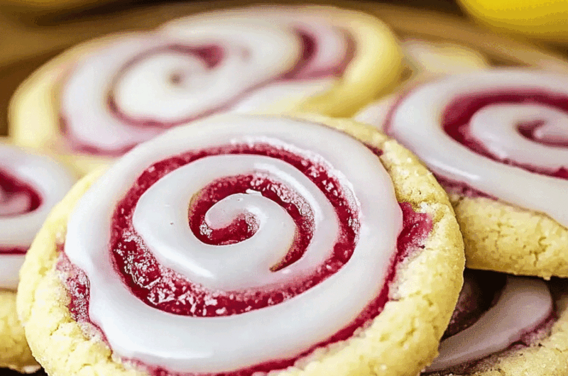 Heavenly Raspberry Lemon Swirl Cookies