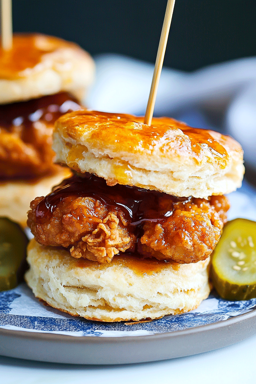 Hot Honey Chicken Biscuits