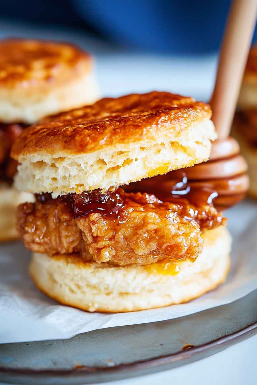 Hot Honey Chicken Biscuits