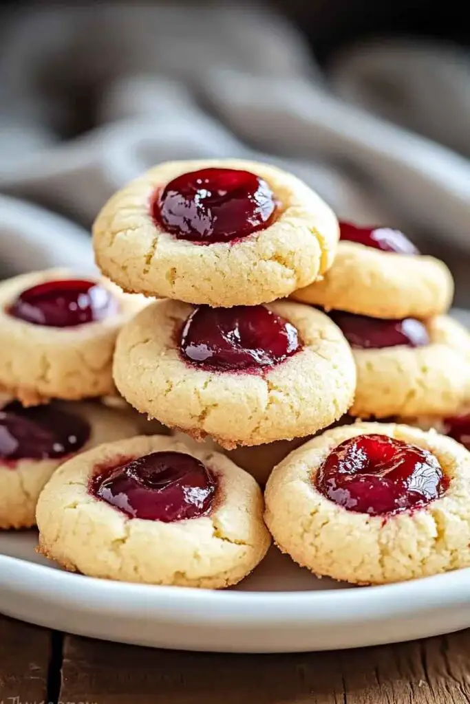 Irresistible Cherry Thumbprint Cookies