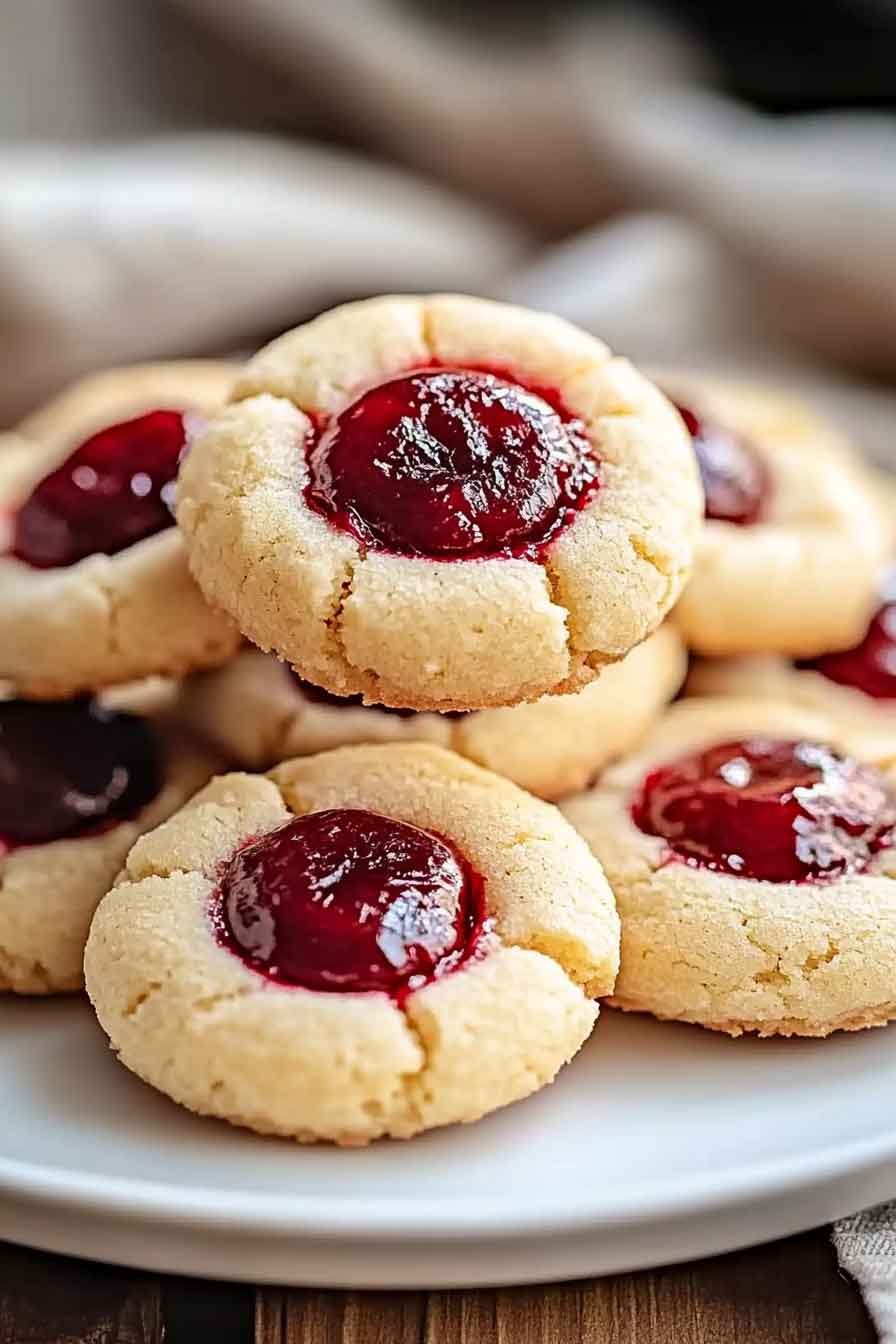Irresistible Cherry Thumbprint Cookies