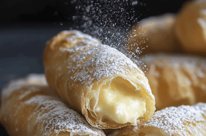 Italian Cream Stuffed Cannoncini