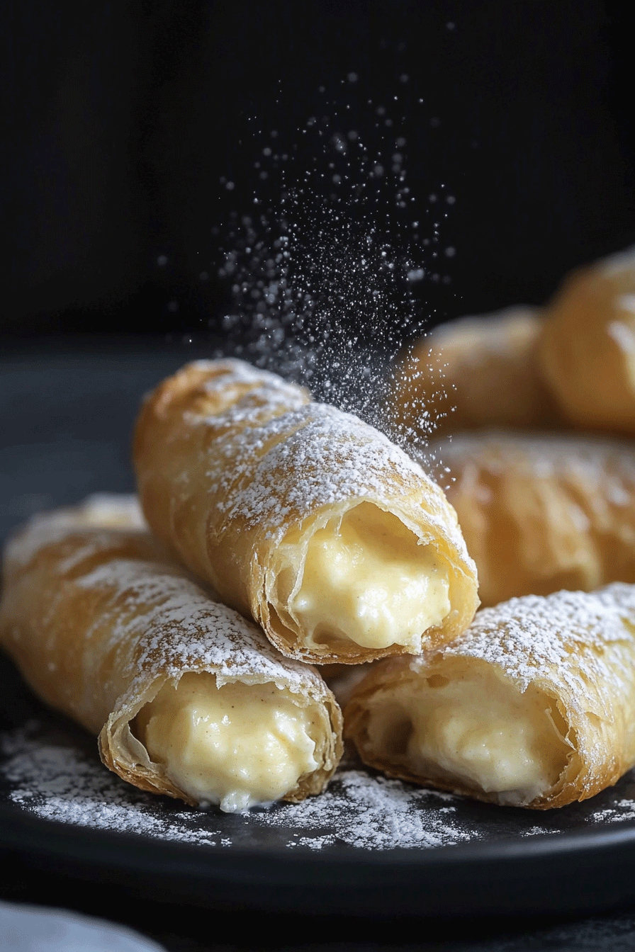Italian Cream Stuffed Cannoncini