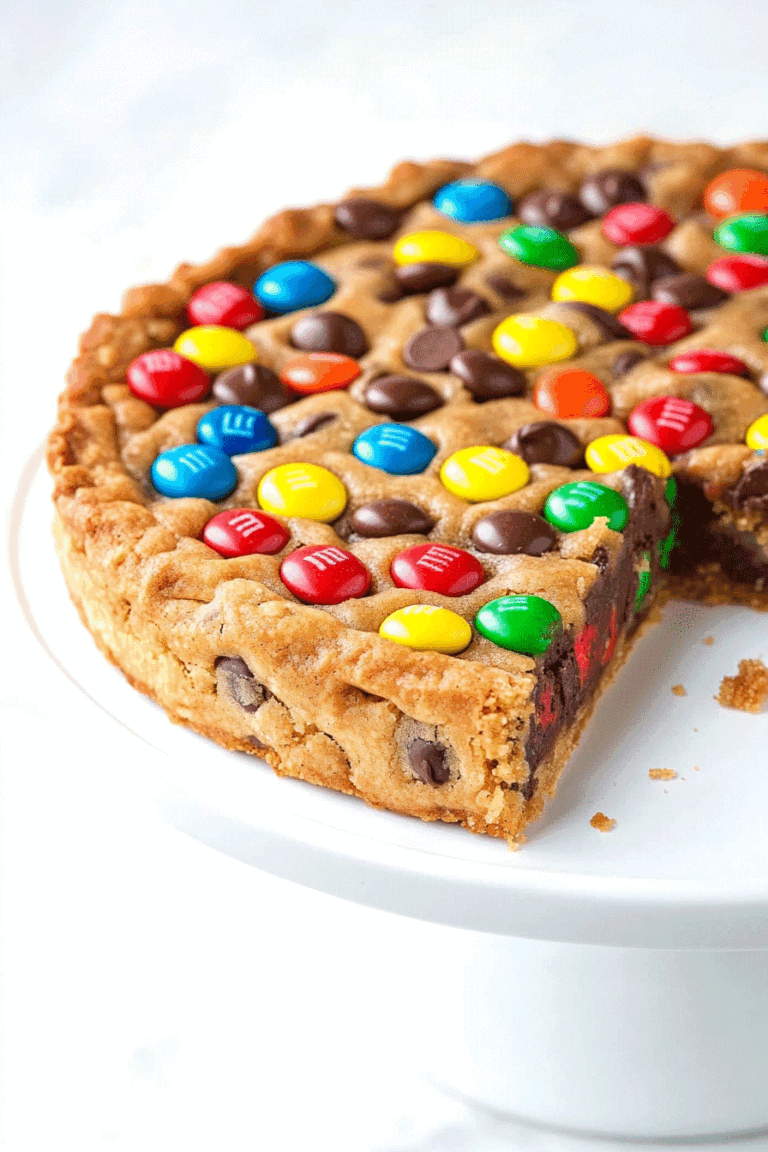 M&M Chocolate Chip Pie