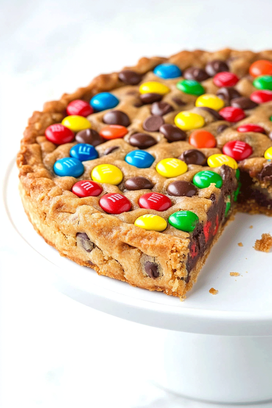 M&M Chocolate Chip Pie