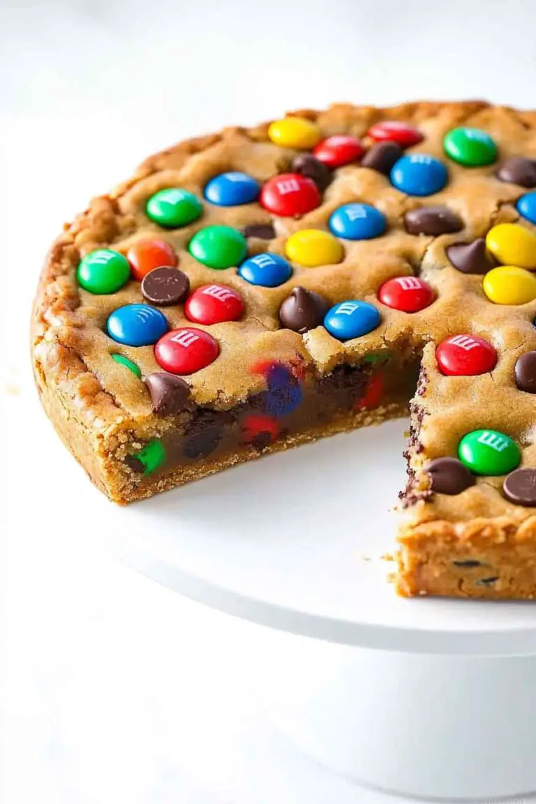 M&M Chocolate Chip Pie