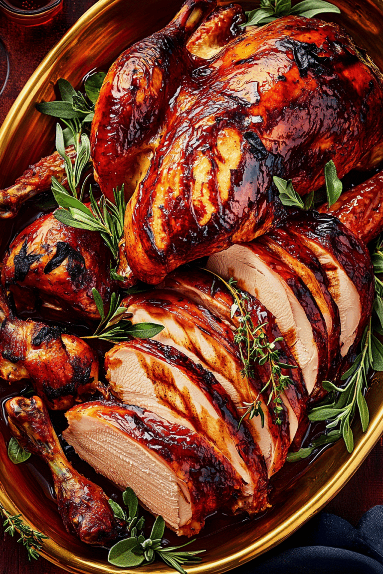 Maple Butter Glazed Turkey (Oven Roasted)