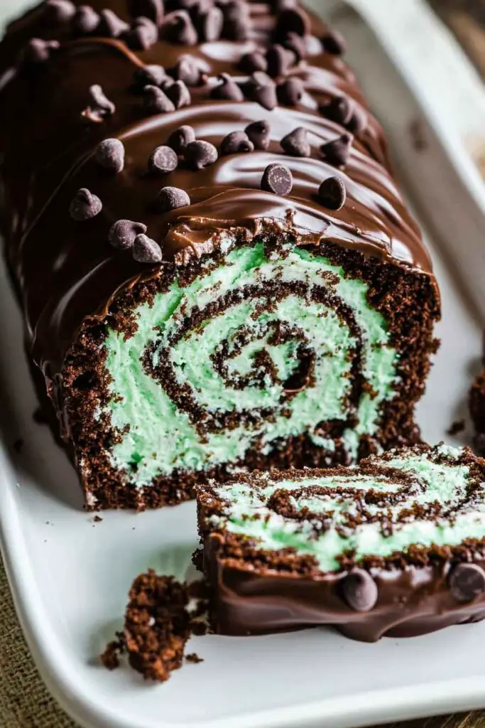 How to Make Mint Chocolate Roll Cake