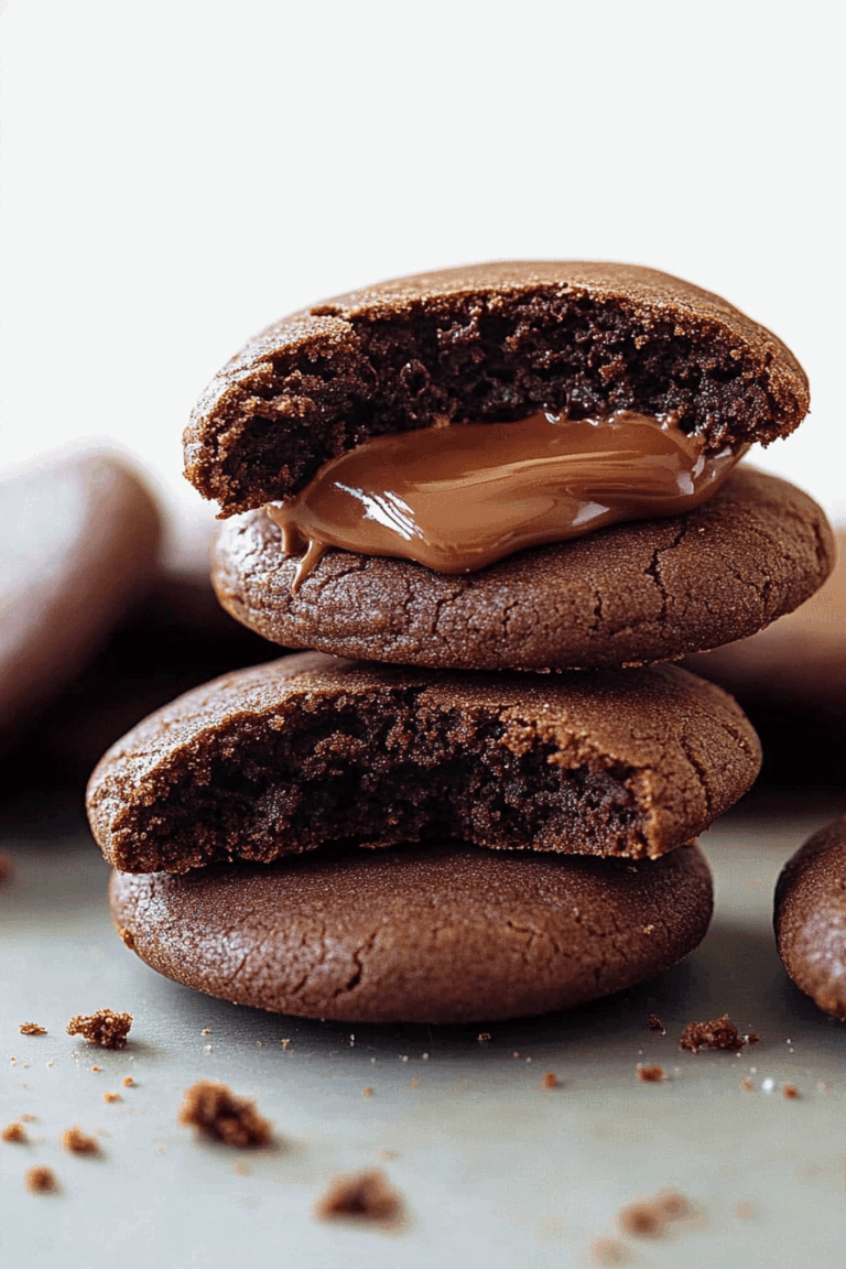 Nutella Stuffed Chocolate Cookies