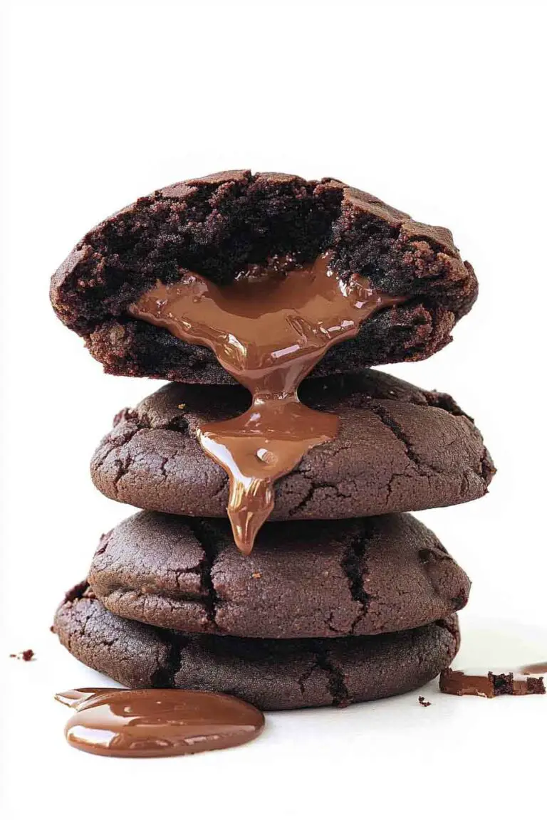 Nutella Stuffed Chocolate Cookies