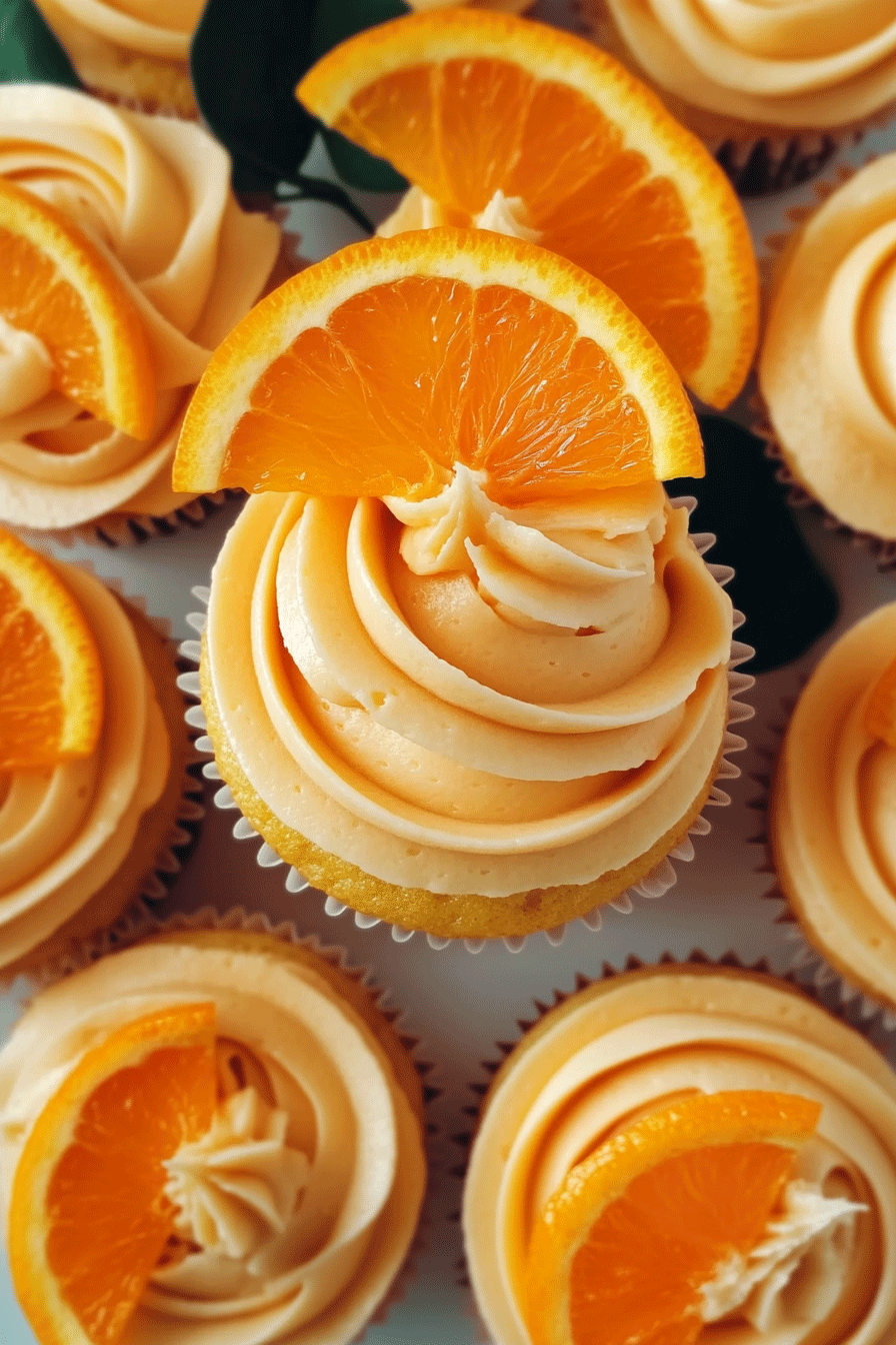 Orange Creamsicle Cupcakes with Buttercream Frosting