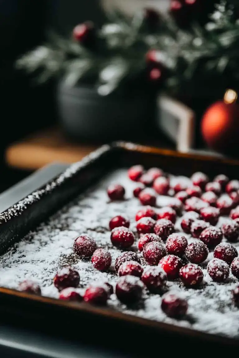Orange Vanilla Candied Cranberries